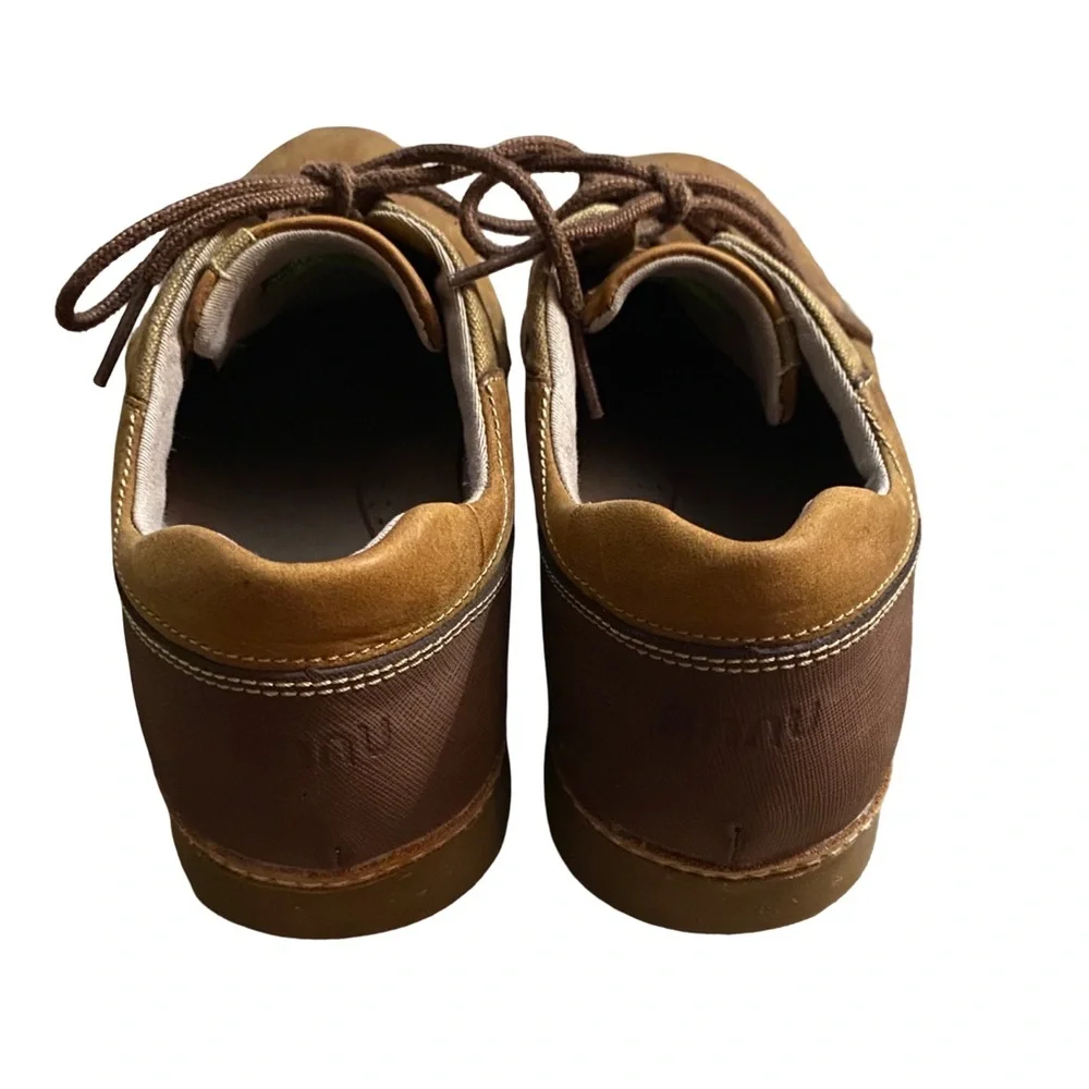 Ahnu Brown Leather Oxford Casual Dress Suede Shoes - Mens Size 9.5